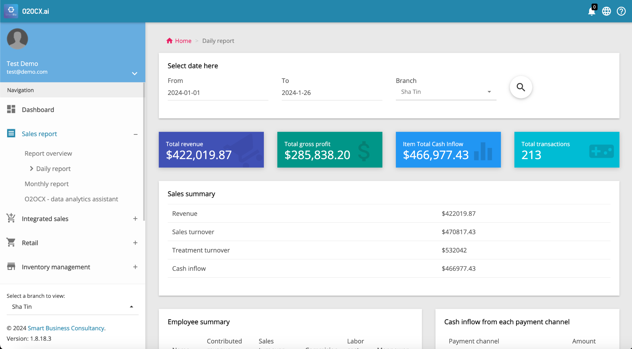 o2ocx.ai Dashboard